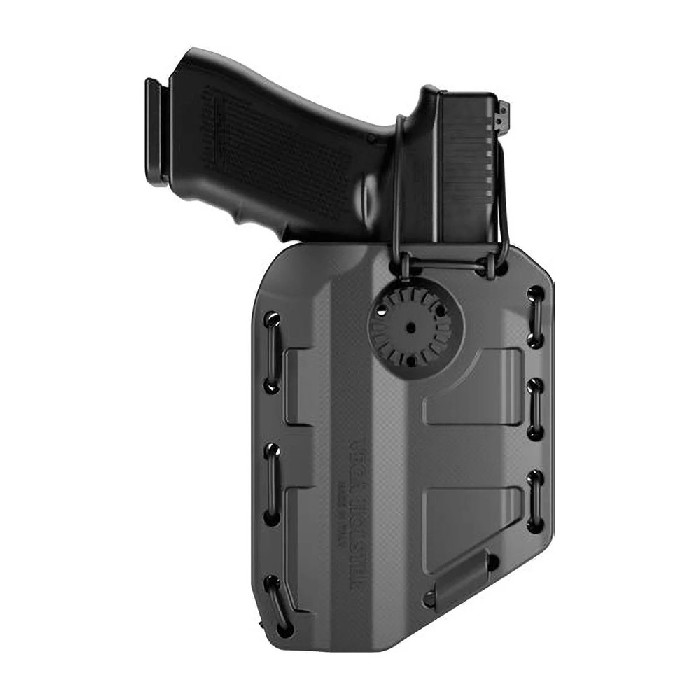 Vega Holster 8BL00 Bungy - Holster Tactique en polymère caoutchouté, Universel pour Armes Courtes, Verde OD, Universale L/Auto - L/Auto Compact